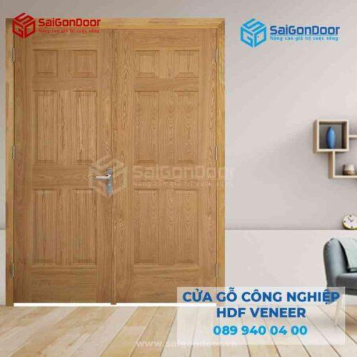 Cửa Gỗ HDF Veneer Cánh2A Sồi
