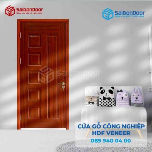Cửa Gỗ HDF VeneerB Xoan Đào