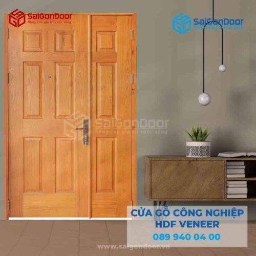 Cửa Gỗ HDF Veneer 9A Sồi