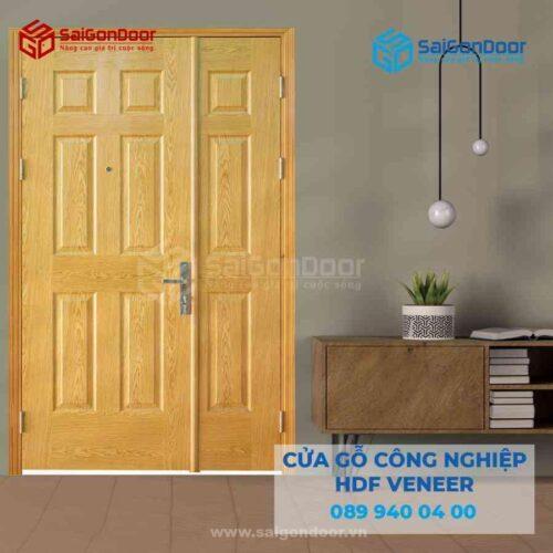 Cửa Gỗ HDF Veneer 9A Ash Cánh nho lon