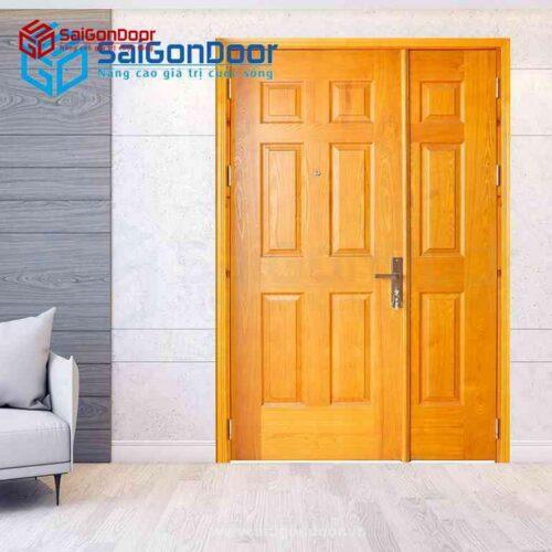 Cửa Gỗ HDF Veneer 9A Ash Cánh lon Cánh nho