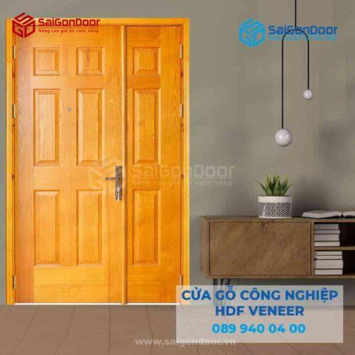 Cửa Gỗ HDF Veneer 9A Ash Cánh lon Cánh nho