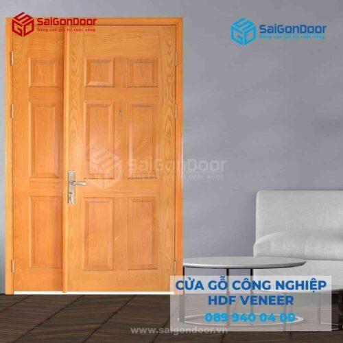 Cửa Gỗ HDF Veneer 9A oak Sồi