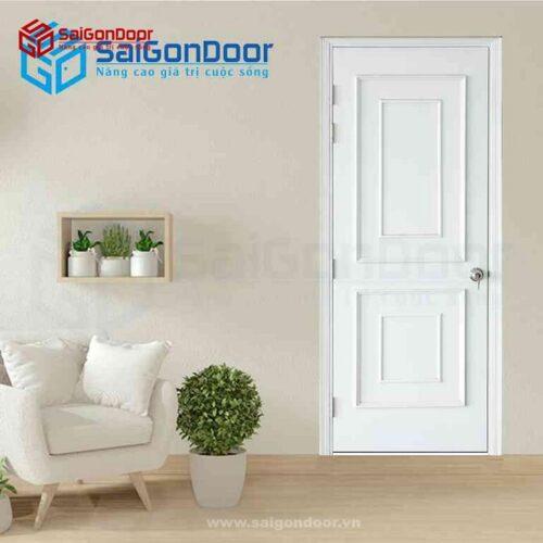 Cửa Gỗ MDF Veneer O4 C1 Phào Chỉ Nổi