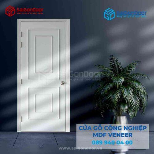 Cửa Gỗ MDF Veneer O4 C1 Phào Chỉ Nổi