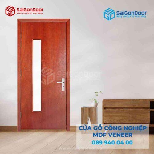Cửa Gỗ MDF Veneer P1G1 Căm Xe