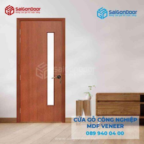 Cửa Gỗ MDF Veneer P1G1 Căm Xe