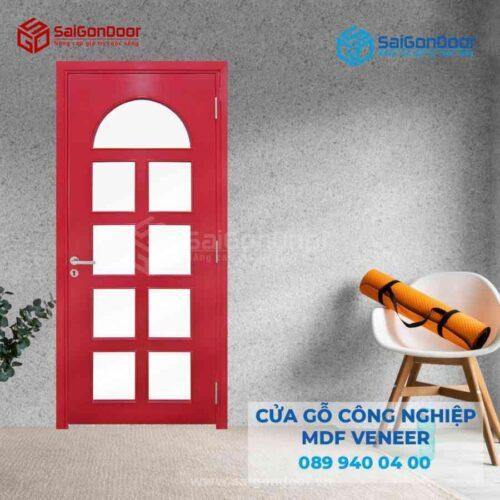 Cửa Gỗ MDF Veneer P1G9 Hồng
