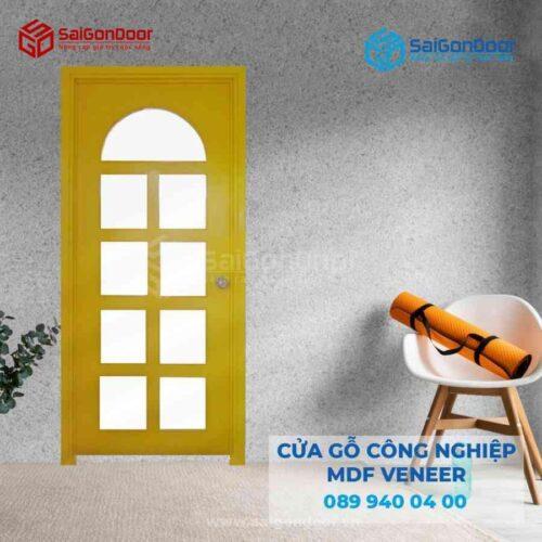 Cửa Gỗ MDF Veneer P1G9 Màu Vàng