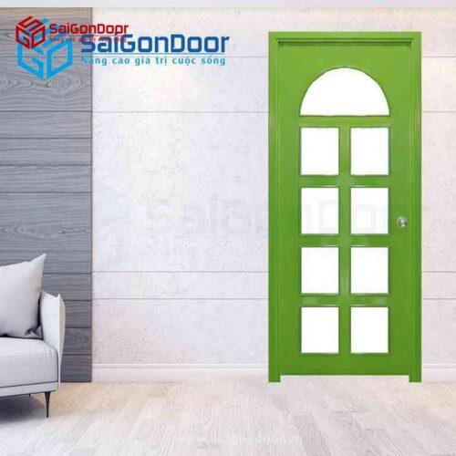 Cửa Gỗ MDF Veneer P1G9 Xanh Lá