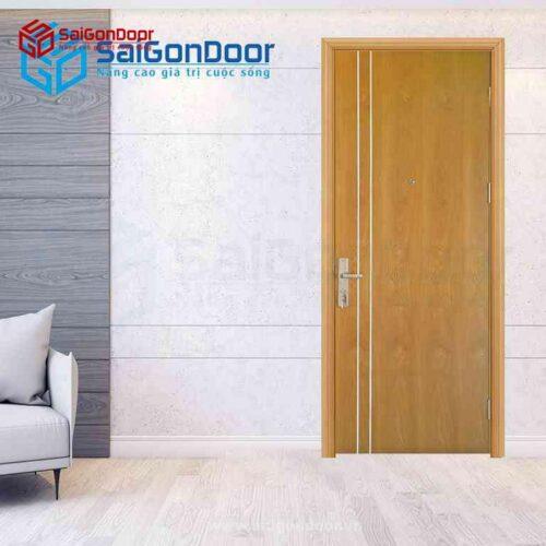 Cửa Gỗ MDF Veneer P1R2 Sồi