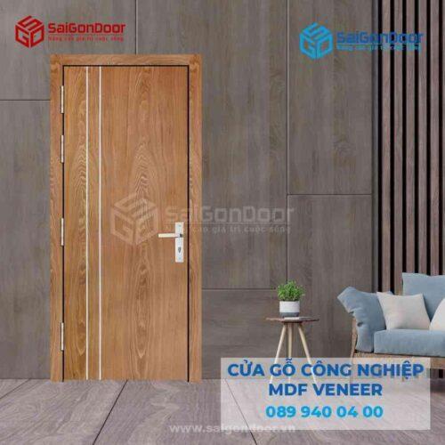 Cửa Gỗ MDF Veneer P1R2 Sồi