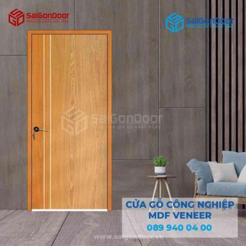 Cửa Gỗ MDF Veneer P1R2 Sồi