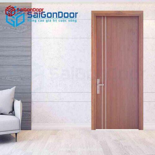 Cửa Gỗ MDF Veneer P1R2 Xoan Đào