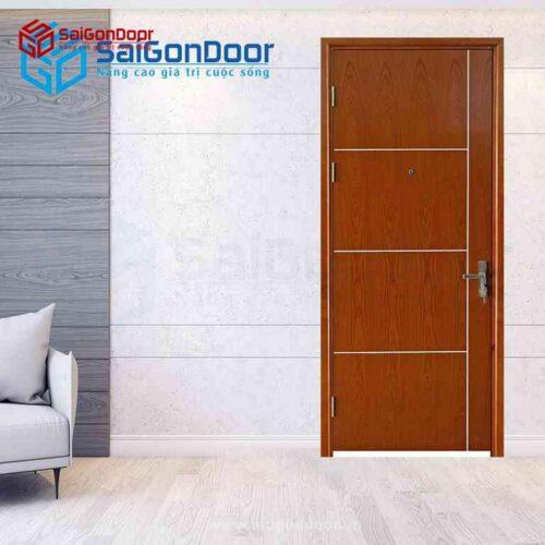 Cửa Gỗ MDF Veneer P1R4b Căm Xe