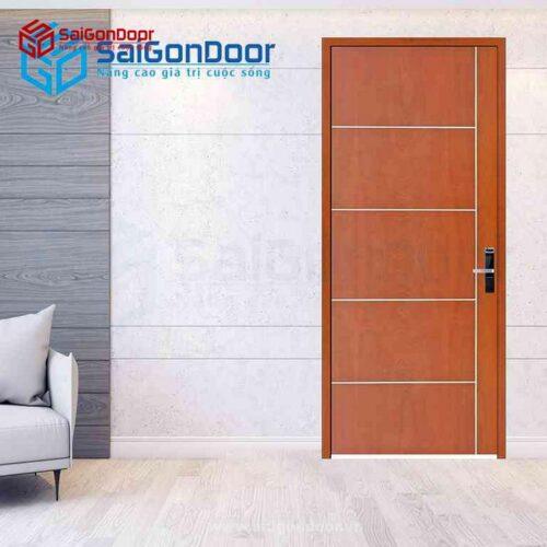 Cửa Gỗ MDF Veneer P1R5 Xoan Đào