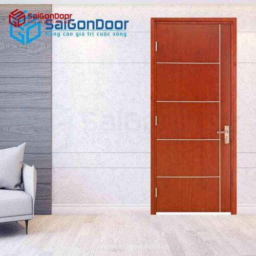 Cửa Gỗ MDF Veneer P1R5 Xoan Đào