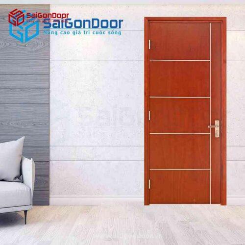 Cửa Gỗ MDF Veneer P1R5 Xoan Đào