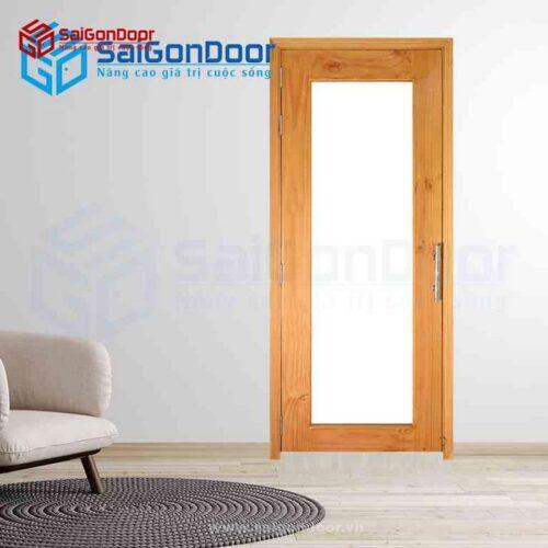 Cửa Gỗ MDF Veneer Ô Kính