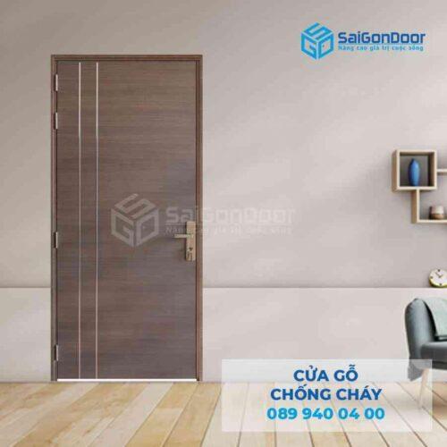 Cửa gỗ chống cháy SGD-GCC-MDF Laminate P1R2-1