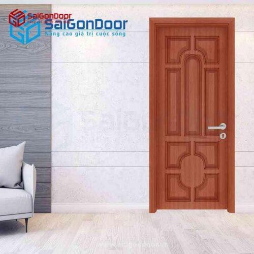Cửa Gỗ Công Nghiệp 018 Teak