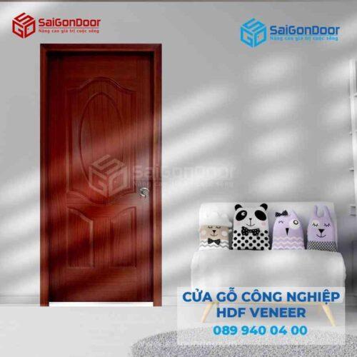 Cửa Gỗ Công Nghiệp HDF VeneerA Căm Xe