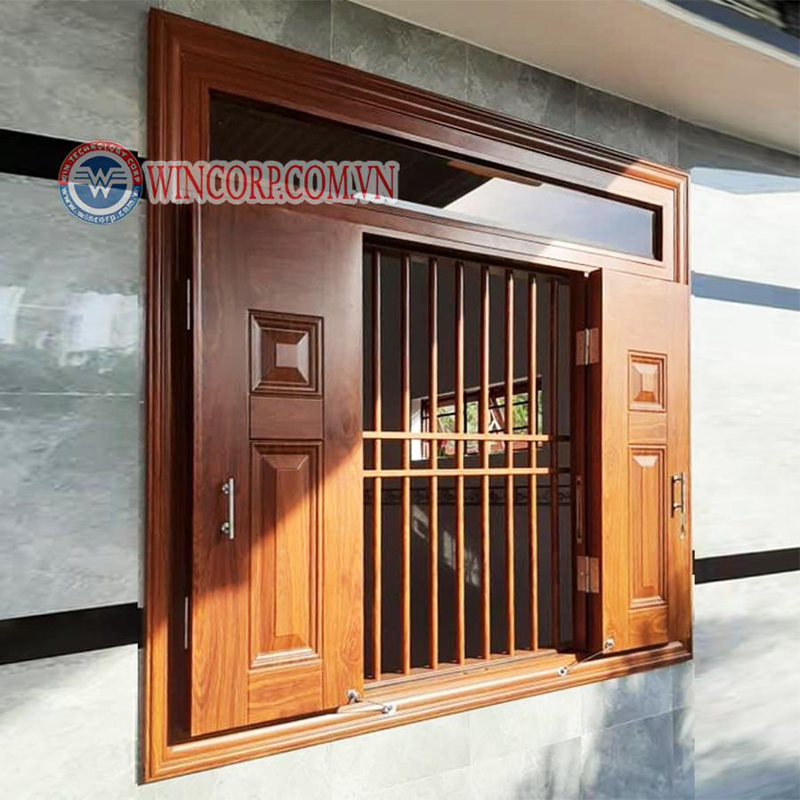 Cửa thép vân gỗ Win 14