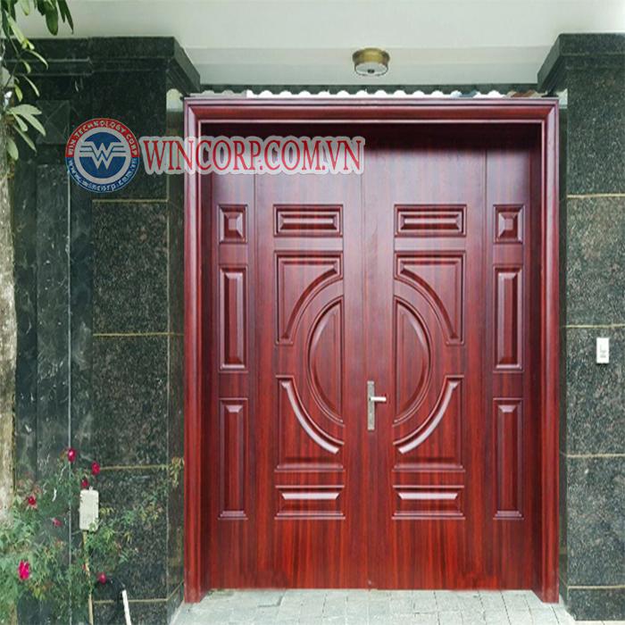Cửa thép vân gỗ Win 2