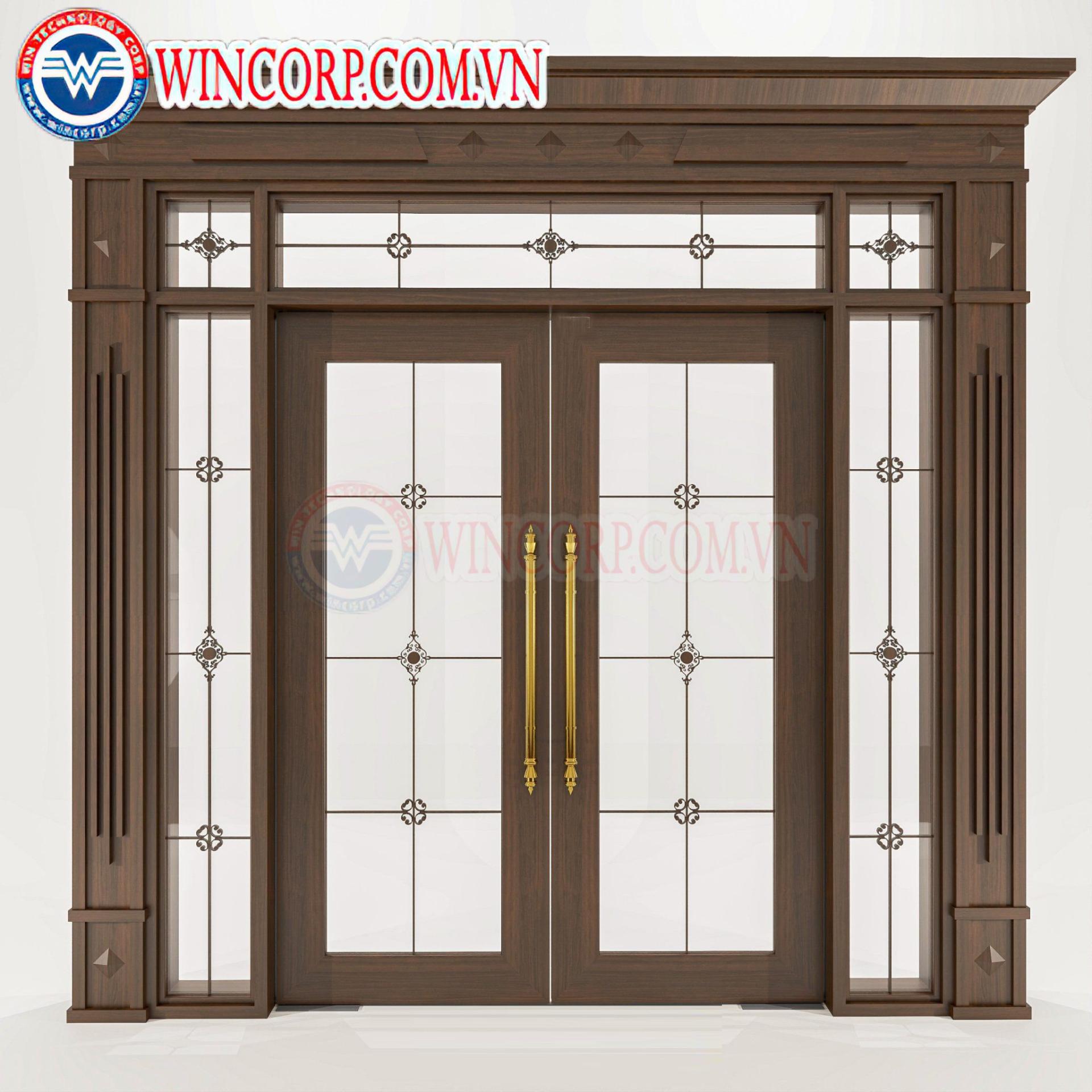 Cửa Nhôm Vân Gỗ 74