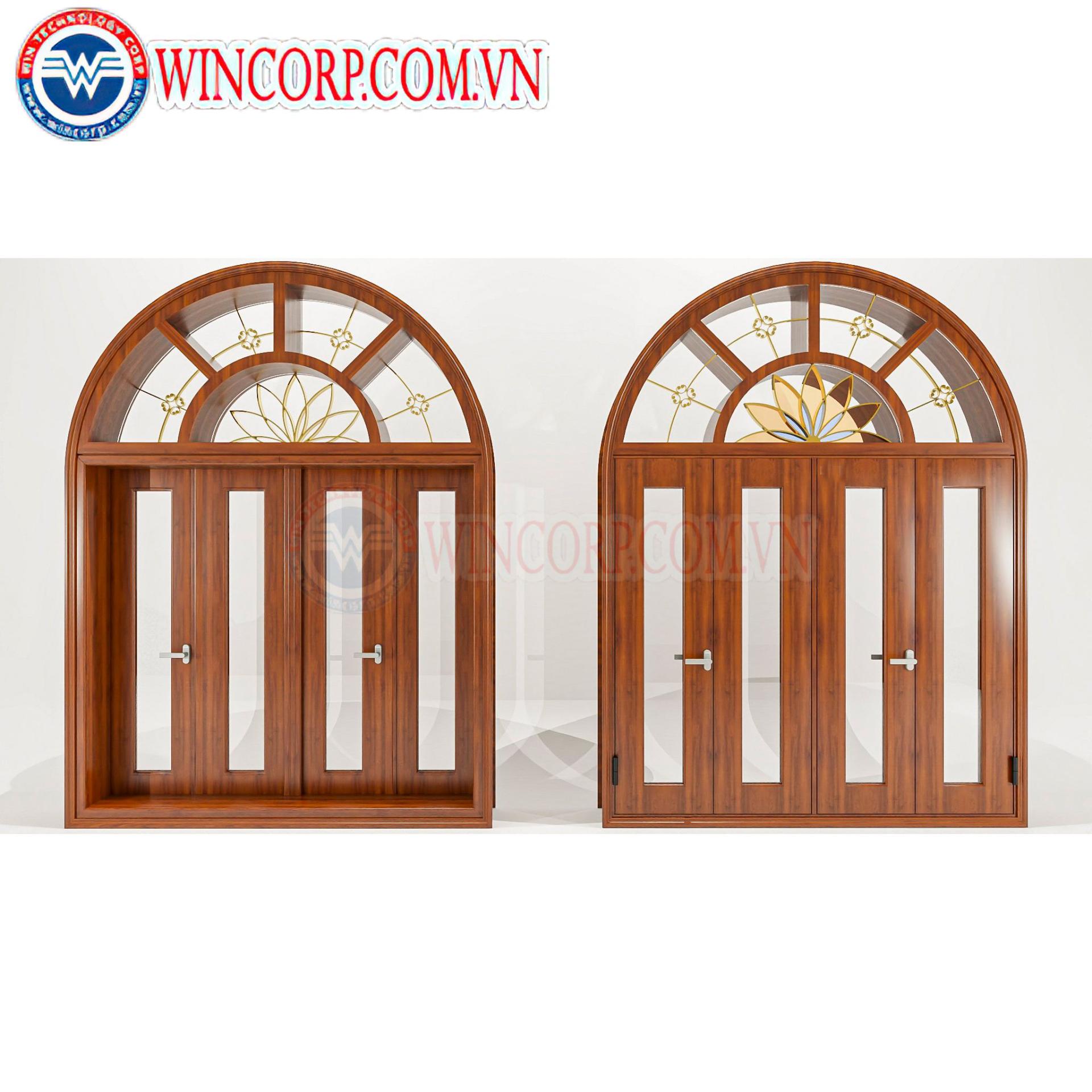 Cửa Nhôm Vân Gỗ SGD-CNVG-1