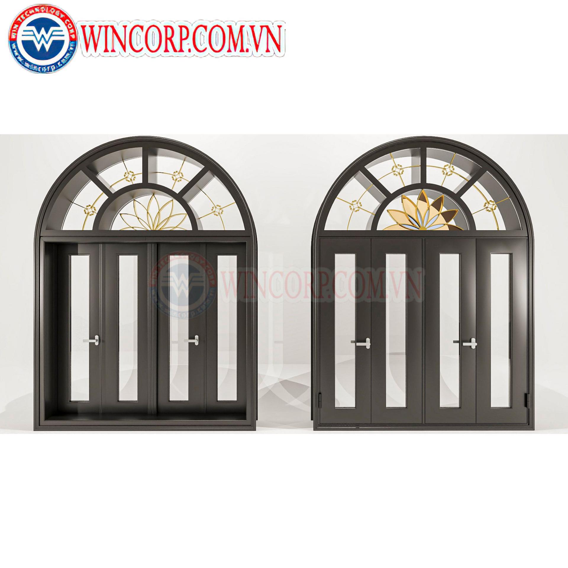 Cửa Nhôm Vân Gỗ SGD-CNVG-22