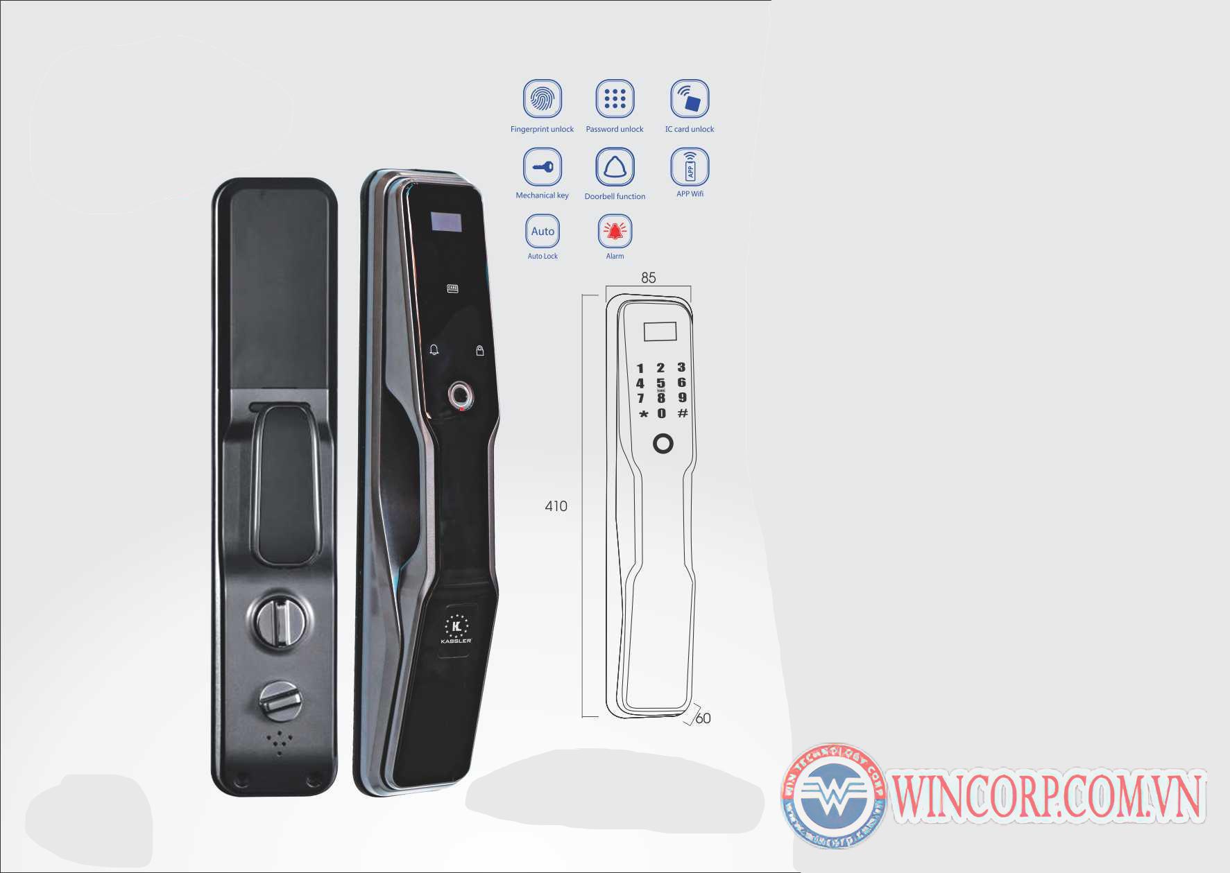 Khóa cửa KL 868 không dùng app