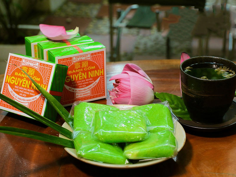 bánh cốm làm quà tặng
