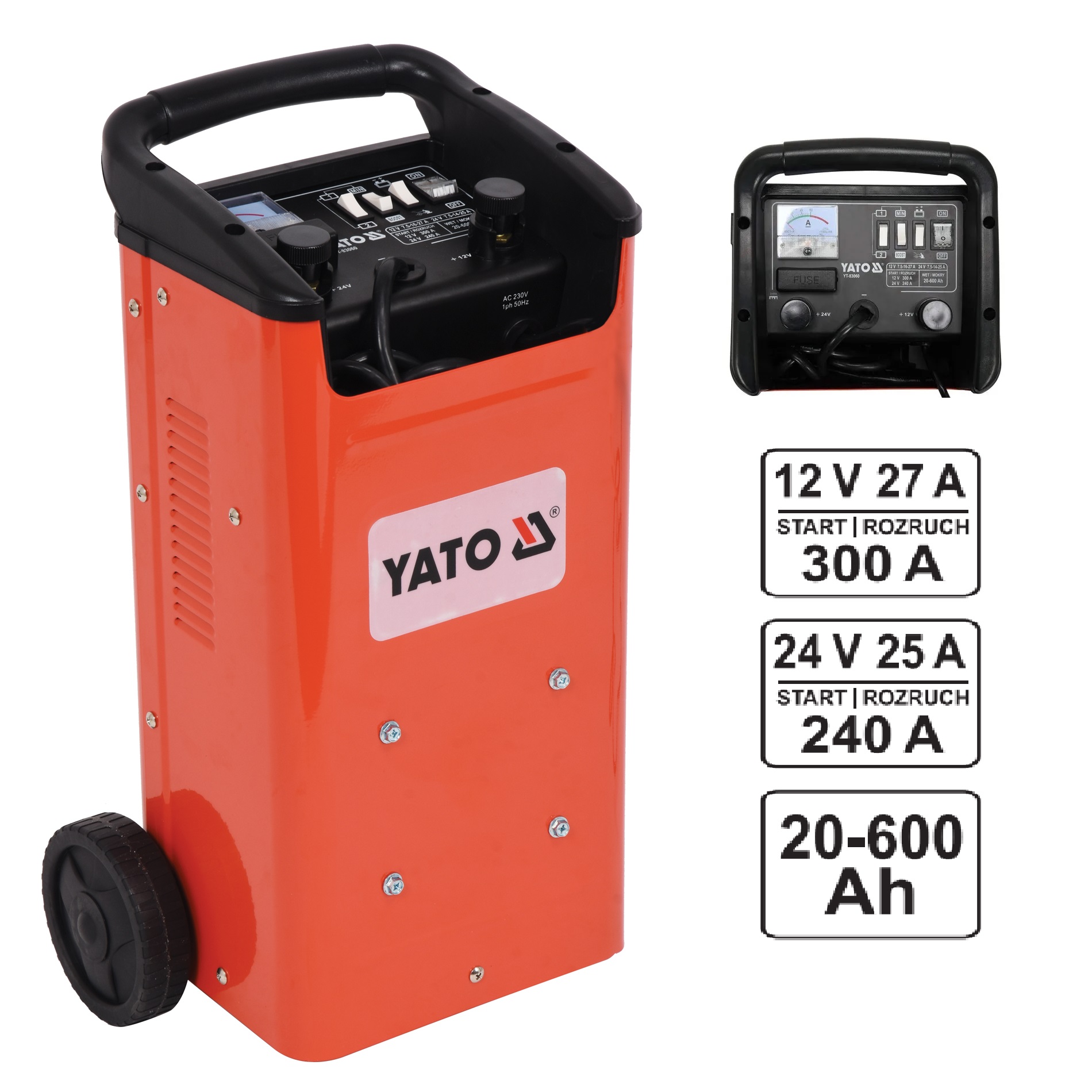 Máy Nạp Ắc Quy Khởi Động Đề YATO YT-83060 6 Máy Nạp Ắc Quy Khởi Động Đề YATO YT-83060