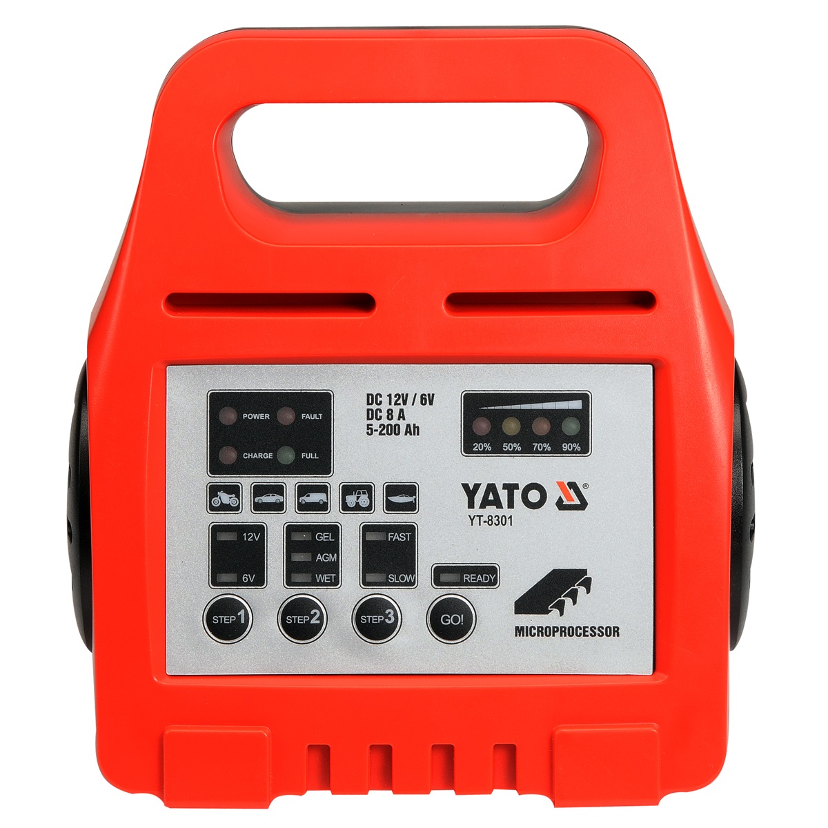 Máy Nạp Ắc Quy YATO YT-8301 (6V-12V 8A) 4 Máy Nạp Ắc Quy YATO YT-8301 (6V-12V 8A)