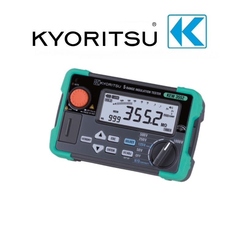 Đồng Hồ Đo Điện Trở Cách Điện KYORITSU 3552 10 shopdoluong-Đồng Hồ Đo Điện Trở Cách Điện KYORITSU 3552 (4000MΩ)