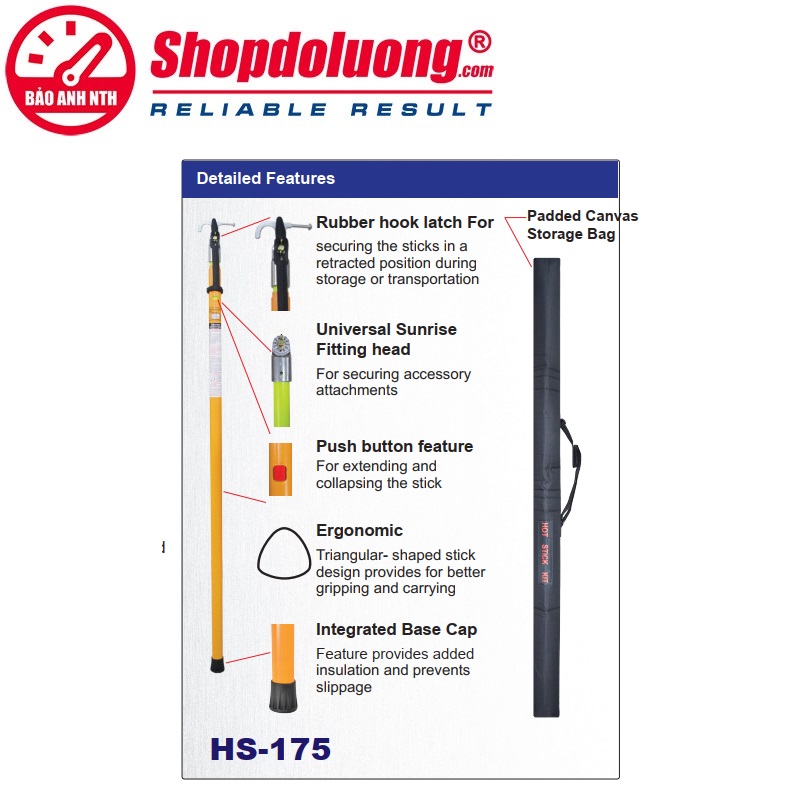 Sào Thao Tác SEW HS-175-3(3.82m-35kV) 12 shopdoluong-Sào Thao Tác SEW HS-175-3(3.82m-35kV)