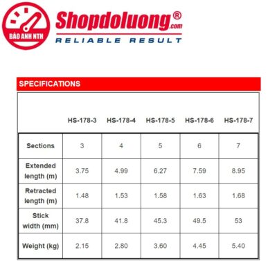 shopdoluong-Sào Thao Tác SEW HS-178-5 (6.27m-110kV)