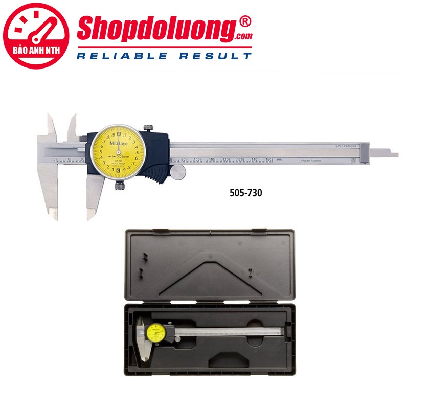 Thước Cặp Cơ Đồng Hồ Mitutoyo 505-745 8 shopdoluong-Thước Cặp Cơ Đồng Hồ Mitutoyo 505-745
