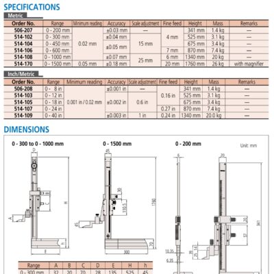 Thước Đo Cao Cơ Khí MITUTOYO 514-102 (0-300mm/0.04) 4 shopdoluong-Thước Đo Cao Cơ Khí MITUTOYO 514-102 (0-300mm).