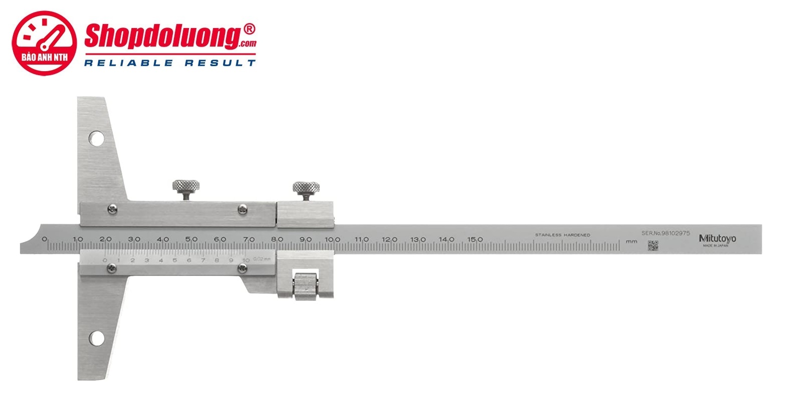 Thước Đo Sâu Cơ Khí 0-150mm MITUTOYO 527-201(0.05mm) 8 shopdoluong-Thước Đo Sâu Cơ Khí 0-150mm MITUTOYO 527-201(0.05mm)
