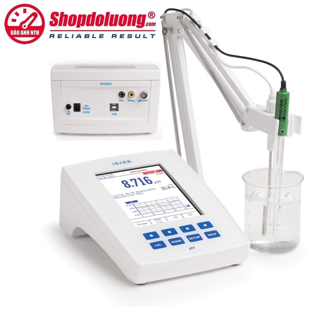 Máy Đo pH và ORP Để Bàn HANNA HI5221-02 8 shopdoluong-Máy Đo pH và ORP Để Bàn HANNA HI5221-02