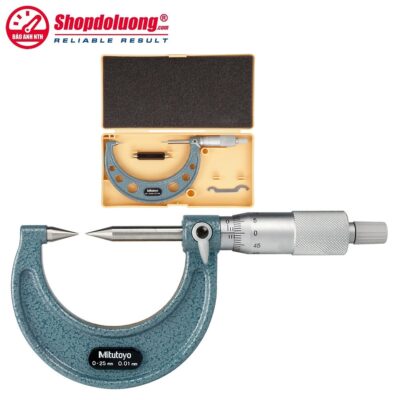 shopdoluong-Panme Cơ Khí Đầu Nhọn 50-75mm MITUTOYO 112-155(0.01mm-15°)