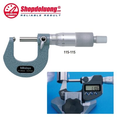 shopdoluong-Panme Cơ Khí Đo Thành Ống 0-25mm MITUTOYO 115-115(0.01mm)