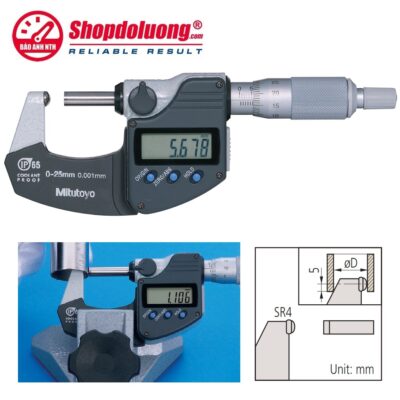 shopdoluong-Panme Điện Tử Đo Thành Ống 25-50mm MITUTOYO 395-252-30(0.001mm)