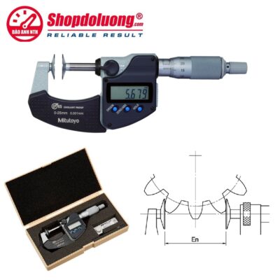 shopdoluong-Panme Ngoài Đo Bước Răng Đầu Đĩa Điện Tử 75-100mm MITUTOYO 323-253-30(0.001mm)