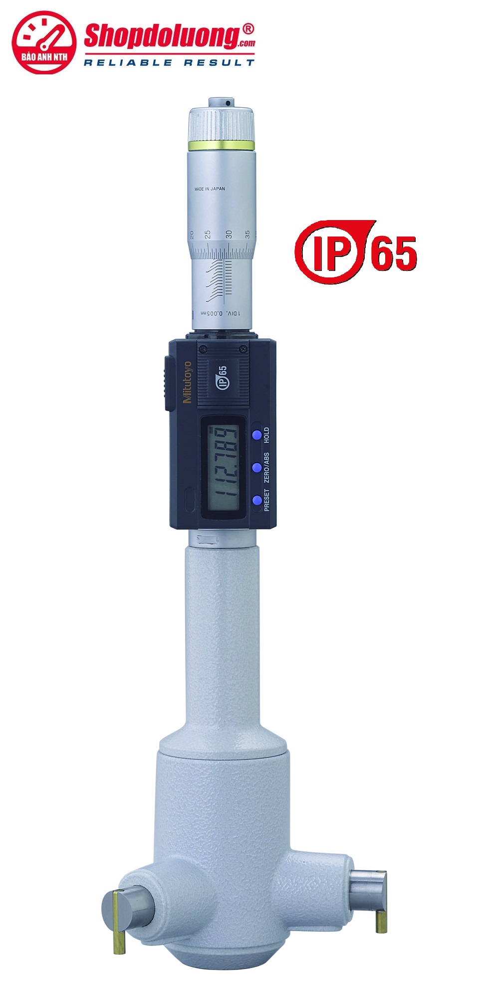 Panme Trong 3 Chấu Đo Lỗ Điện Tử 175-200mm MITUTOYO 468-177(0.001mm) 10 shopdoluong-Panme Trong 3 Chấu Đo Lỗ Điện Tử 175-200mm MITUTOYO 468-177(0.001mm)