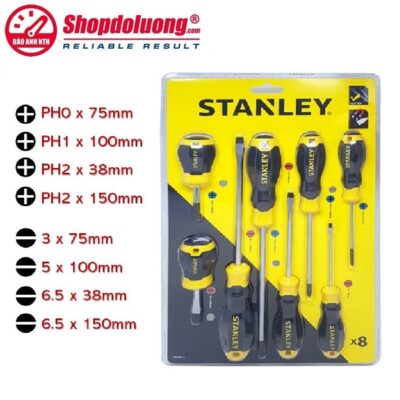 shopdoluong.com-Bộ 8 Tô Vít 2 và 4 Cạnh STANLEY 66-673