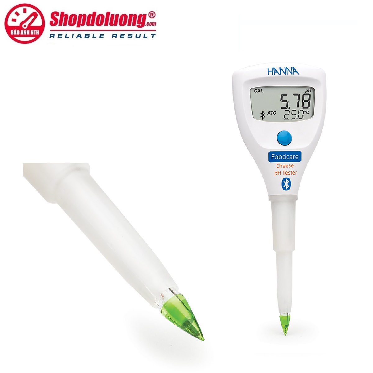 Bút Đo pH/Nhiệt Độ Bluetooth Cho Sữa HANNA HI9810342 8 shopdoluong.com-Bút Đo pH-Nhiệt Độ Bluetooth Cho Sữa HANNA HI9810342