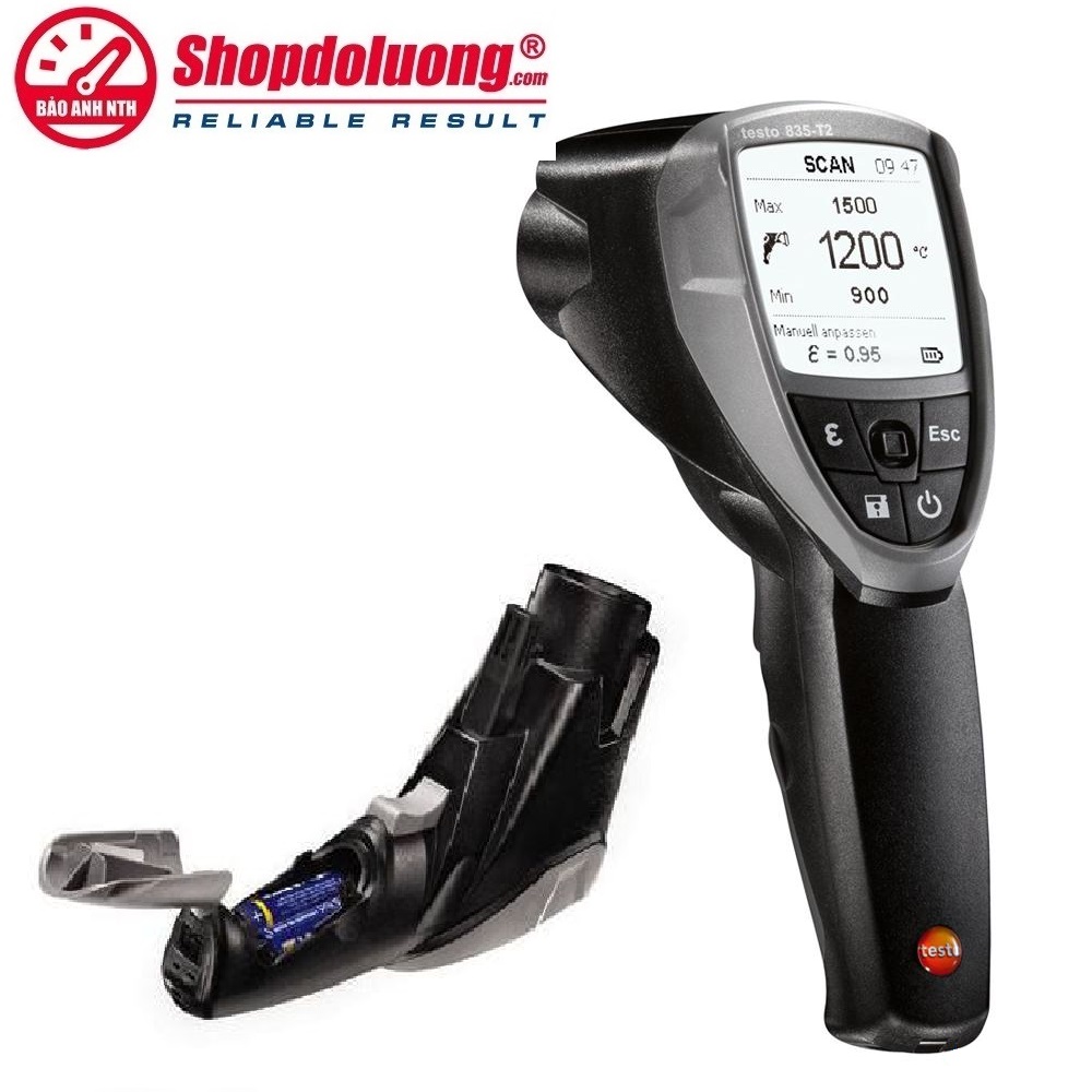 Máy Đo Nhiệt Độ Hồng Ngoại TESTO 835-T2 (-10 ~ 1500°C) 8 shopdoluong.com-Máy Đo Nhiệt Độ Hồng Ngoại TESTO 835-T2 (-10 ~ 1500°C)
